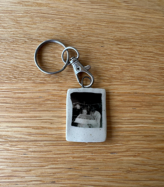 Personalised Polaroid Ceramic Keyring