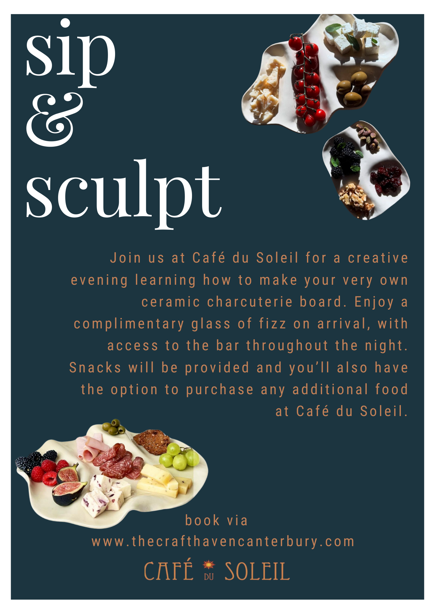 Sip & Sculpt | Cafe Du Soleil | Thursday 13th November | 6:30-9pm