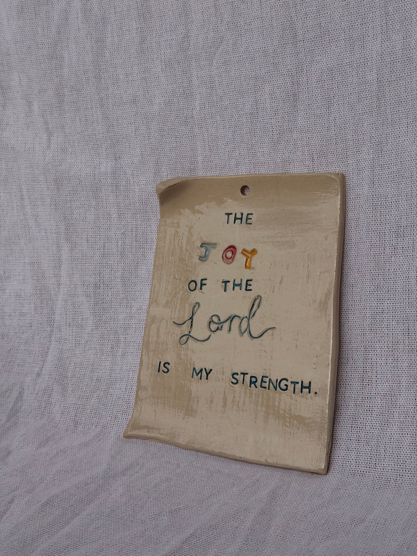 ‘The Joy of the Lord’ ceramic hanging plaque