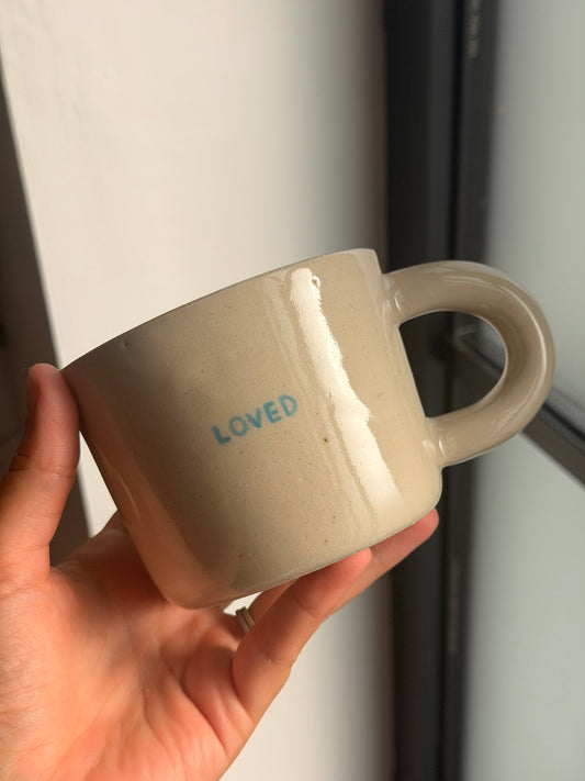 LOVED chunky handle handmade ceramic mug