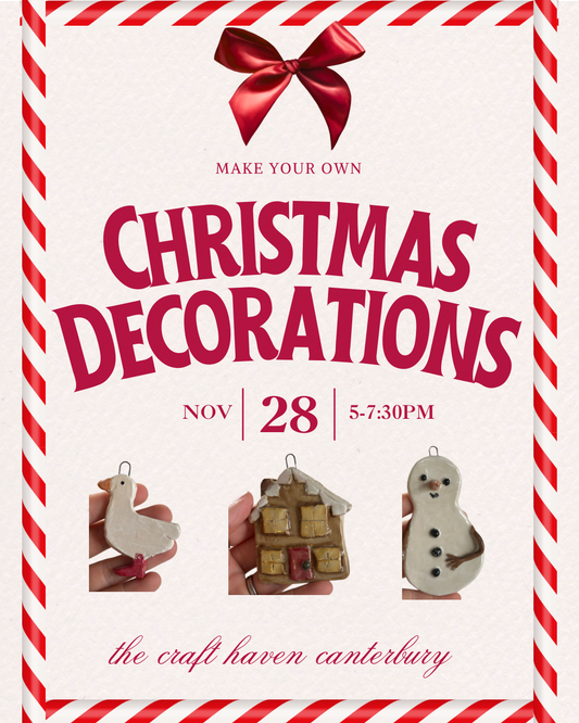 Ceramic Christmas Decorations | Saturday 28th November | 5-7:30pm