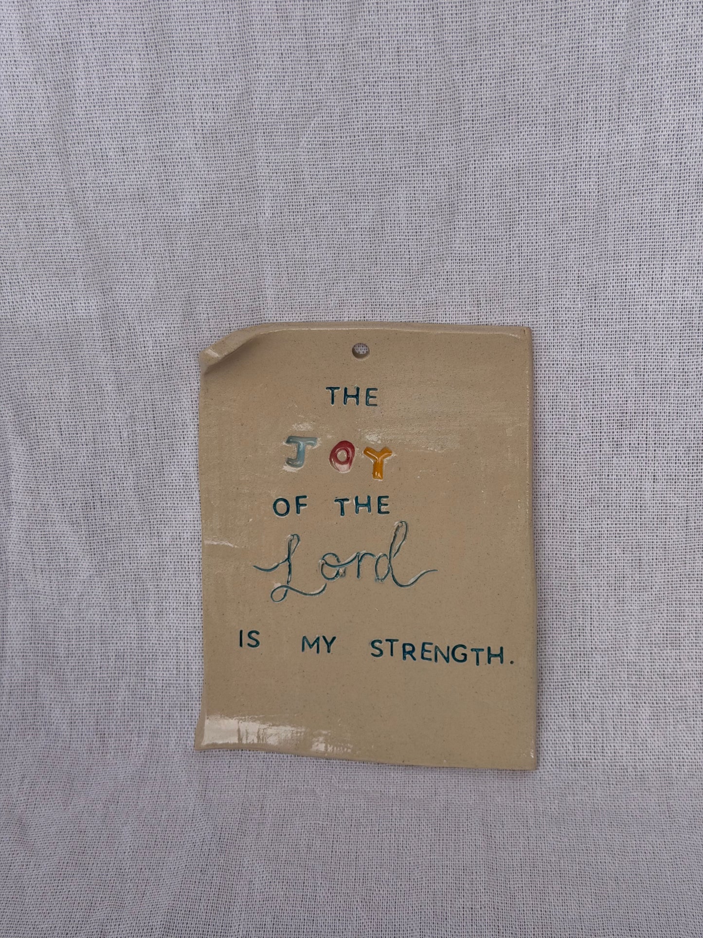 ‘The Joy of the Lord’ ceramic hanging plaque