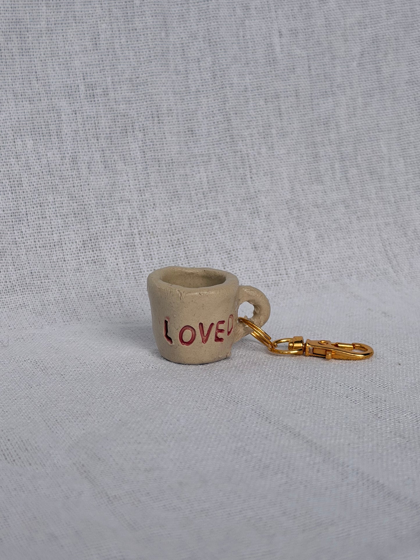 ‘Loved’ Mini Mug Keyring