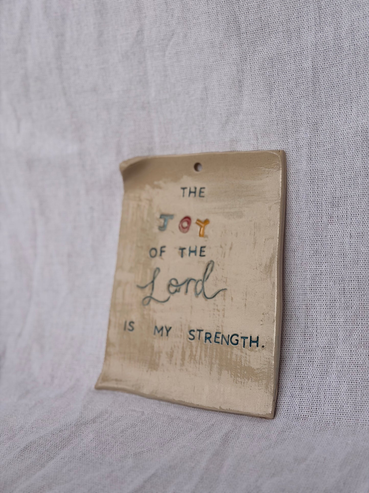 ‘The Joy of the Lord’ ceramic hanging plaque