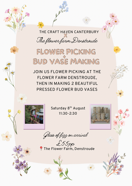 Flower Picking & Pressed Bud Vase Workshop | Saturday 8th August | 11:30-2:30pm