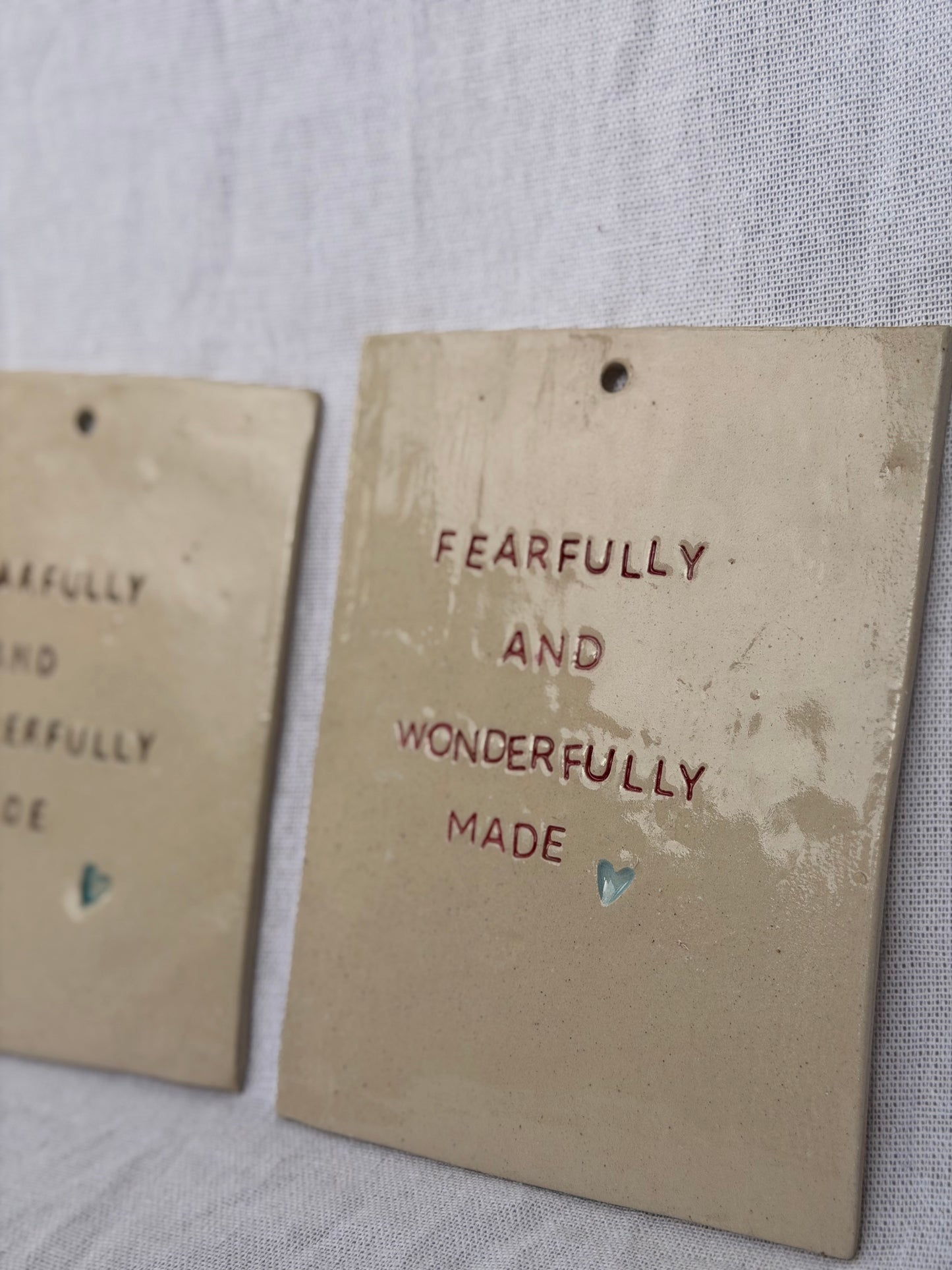‘Fearfully and Wonderfully Made’ ceramic hanging plaque