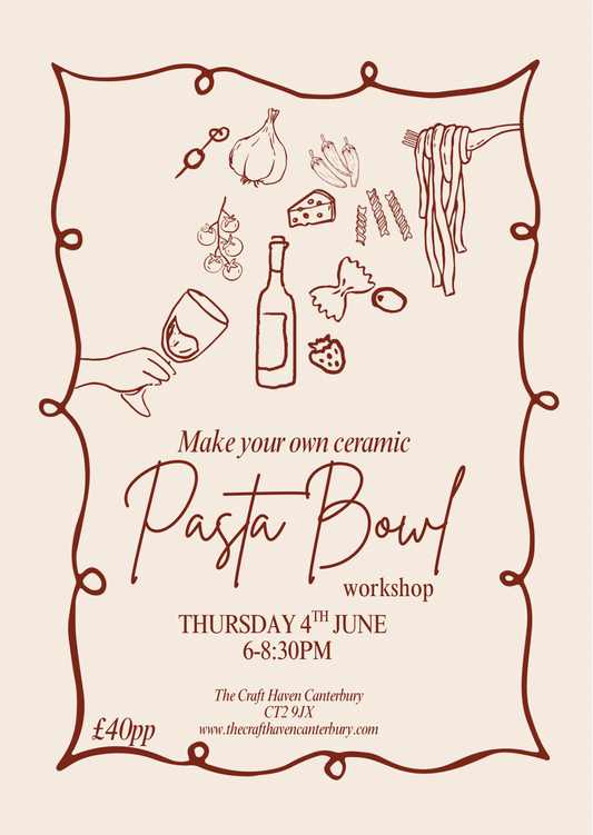 Pasta Bowl Workshop | Thursday 4th June | 6-8:30pm