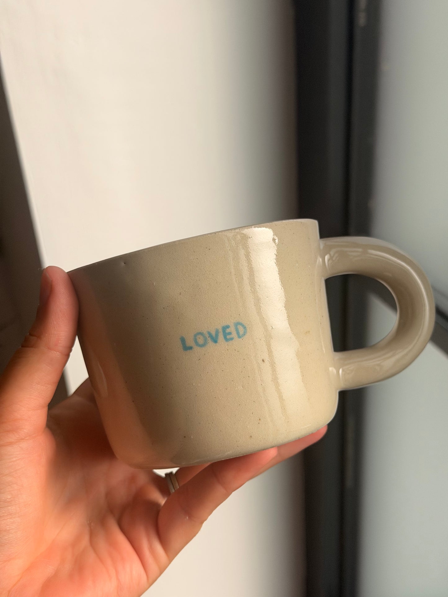 LOVED chunky handle handmade ceramic mug