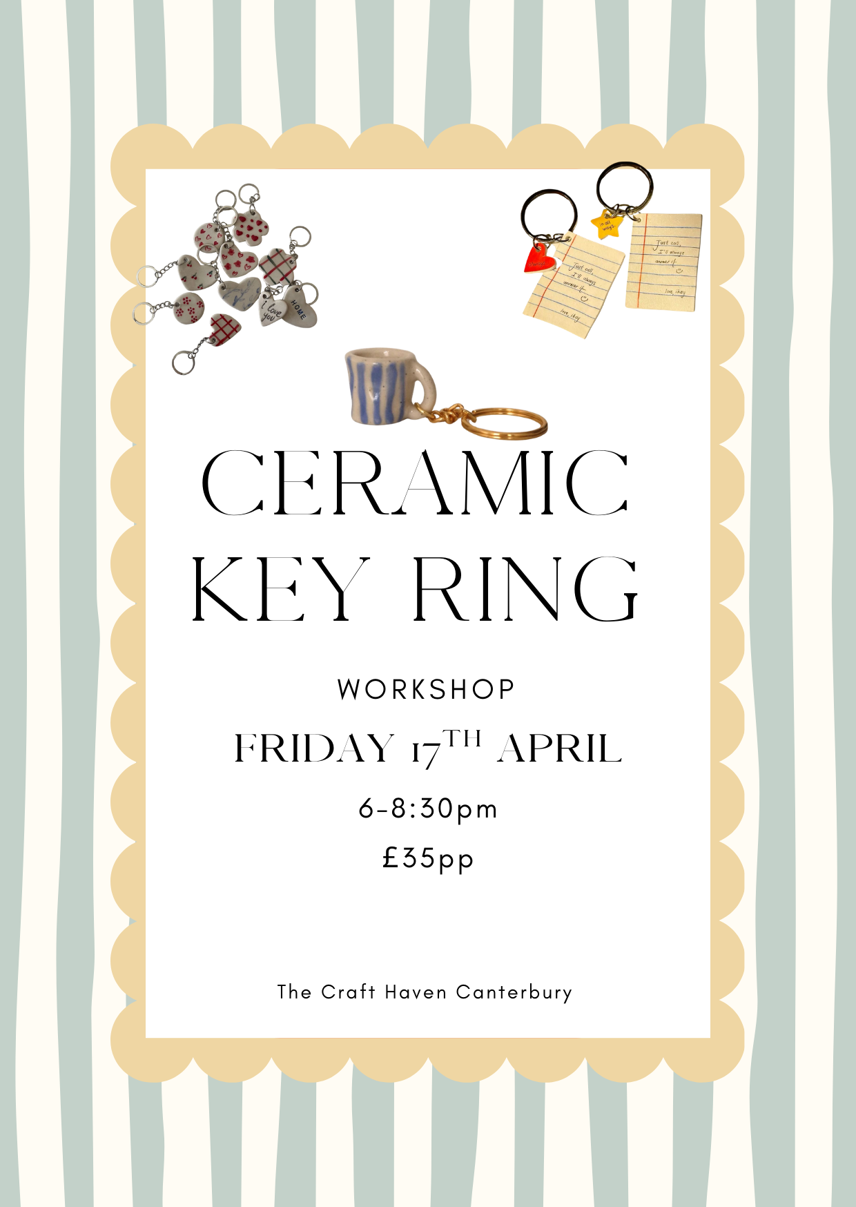 Ceramic Keyring Workshop | Friday 17th April | 6-8:30pm