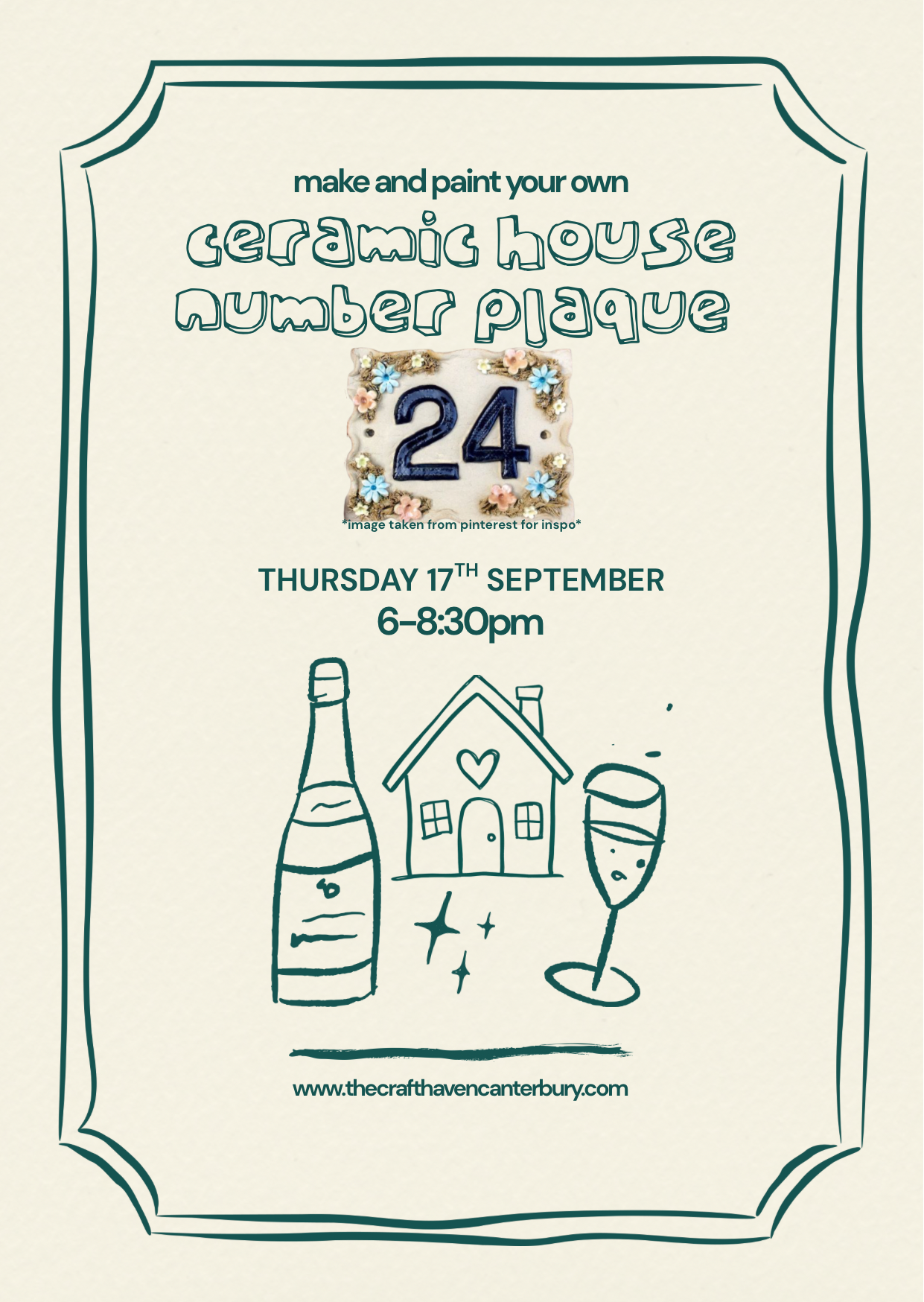 Ceramic House Number Plaques | Thursday 17th September | 6-8:30pm