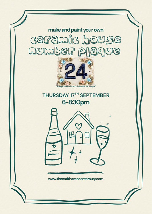 Ceramic House Number Plaques | Thursday 17th September | 6-8:30pm