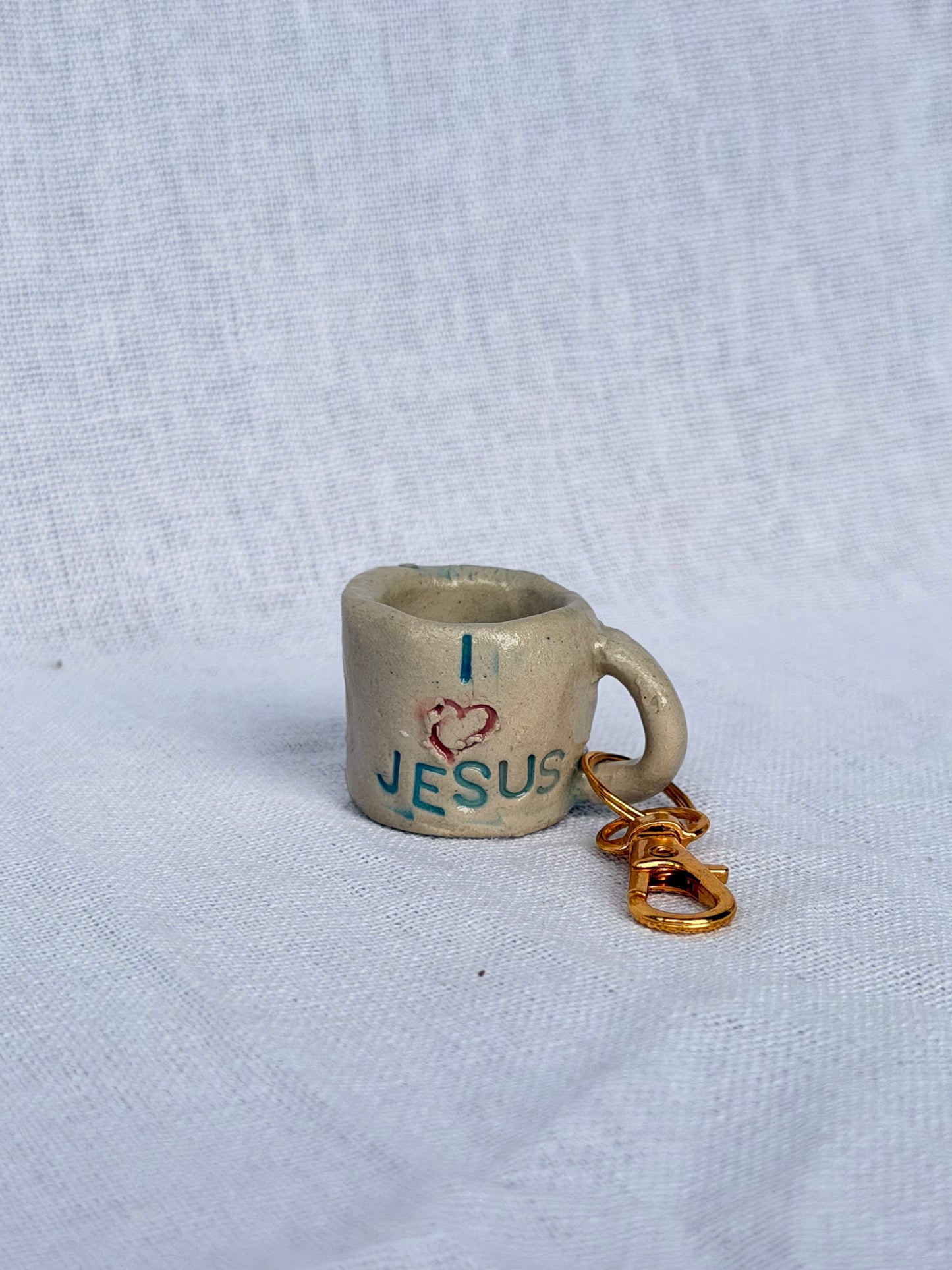 I 🤍 Jesus Mini Mug Keyring
