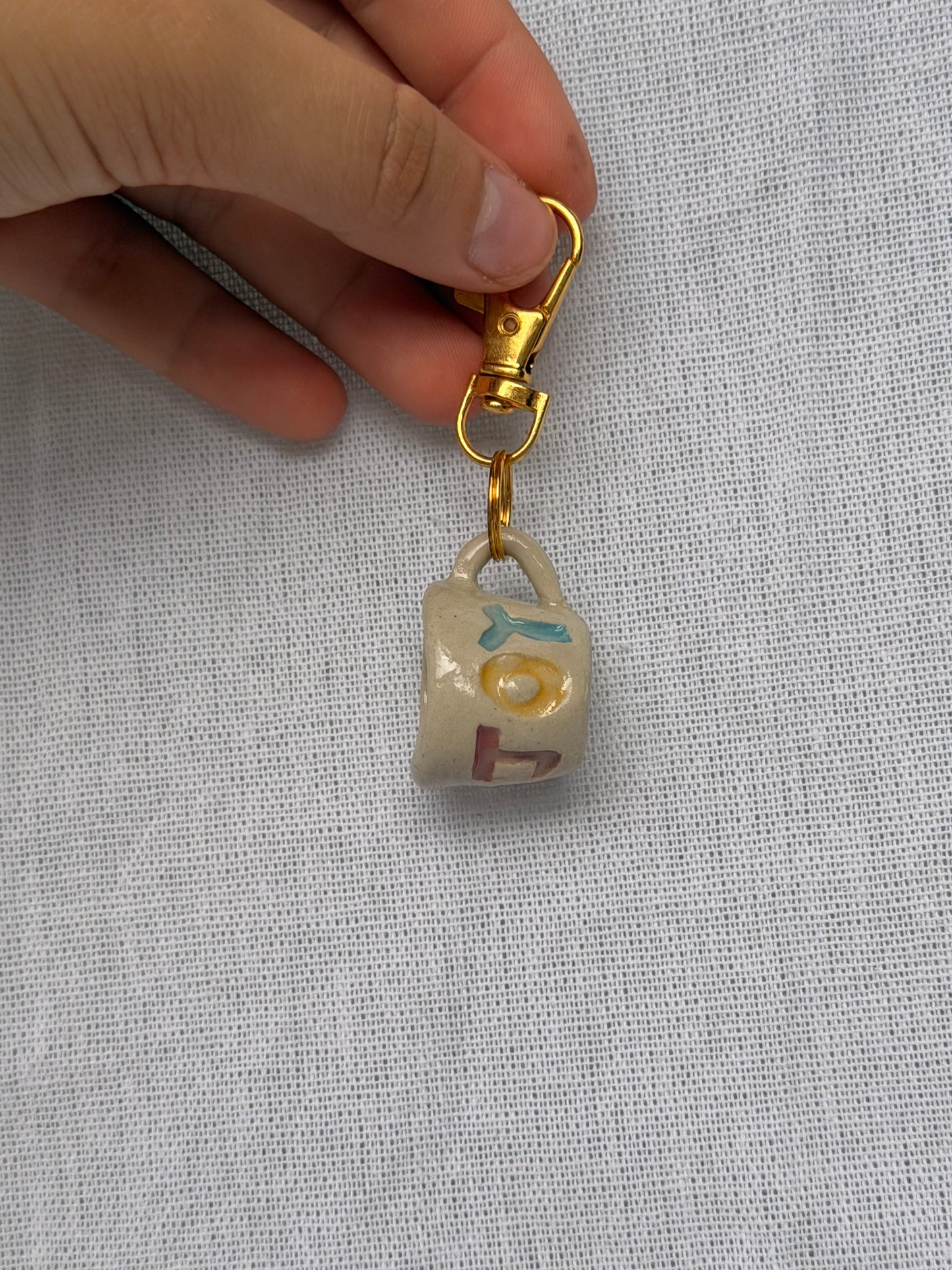 Multicolour Joy Mini Mug Keyring