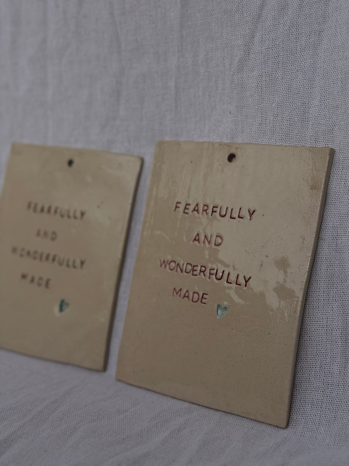 ‘Fearfully and Wonderfully Made’ ceramic hanging plaque