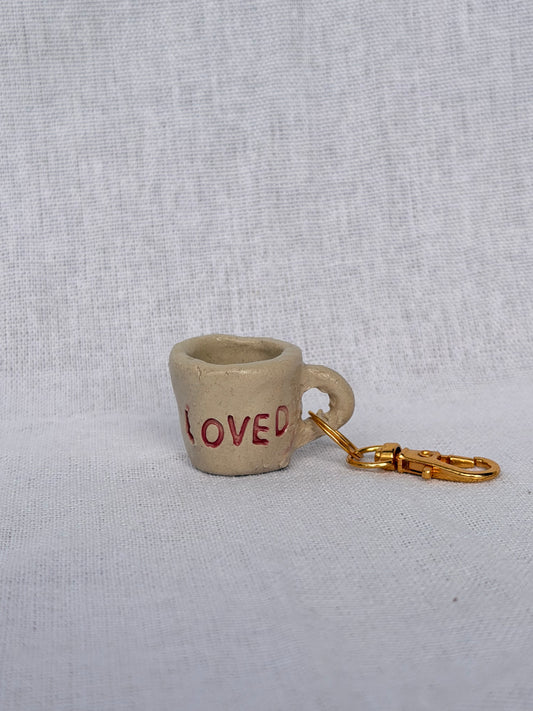 ‘Loved’ Mini Mug Keyring