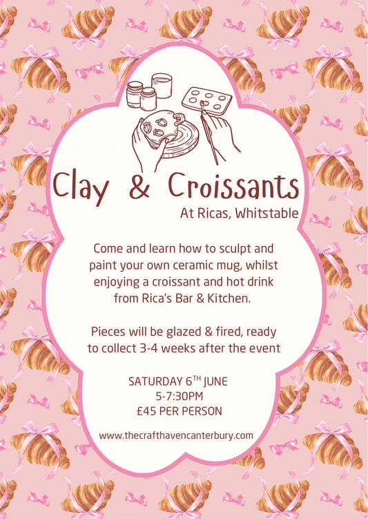 Clay and Croissants Mug Making | Saturday 6th June | 5-7:30pm