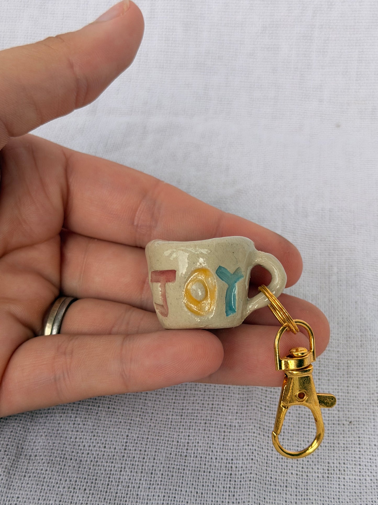 Multicolour Joy Mini Mug Keyring