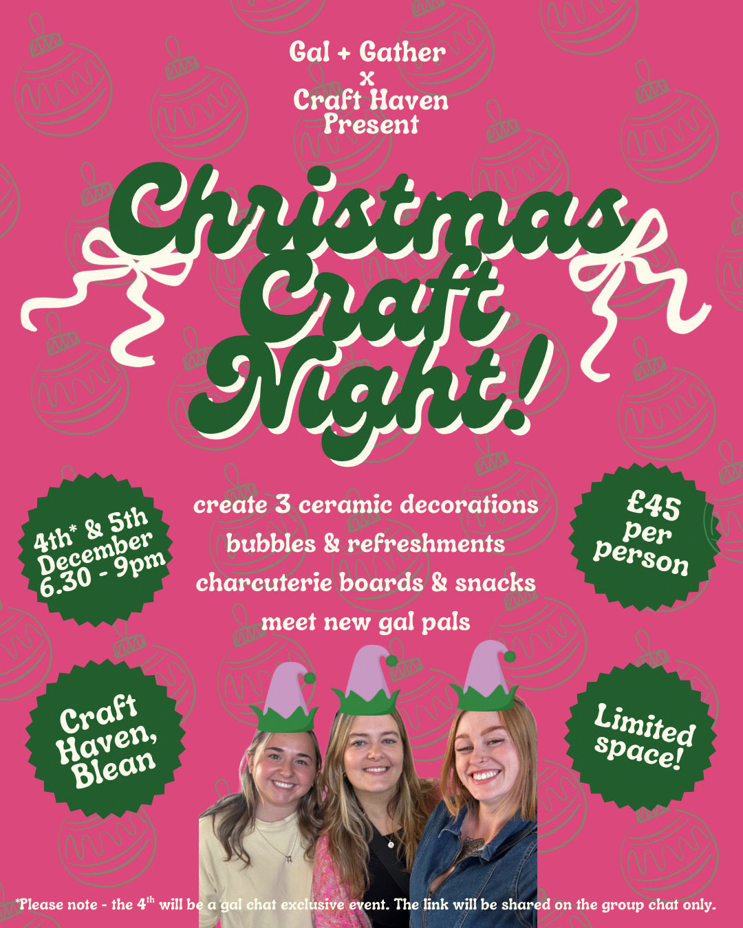 Christmas Craft Night with Gal + Gather | 5th December | 6:30-9pm