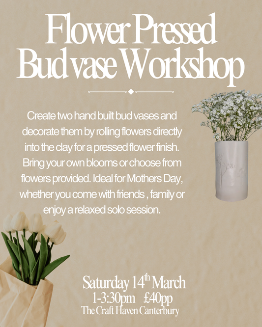 Flower Pressed Bud Vase Workshop | Saturday 14th March | 1-3:30pm