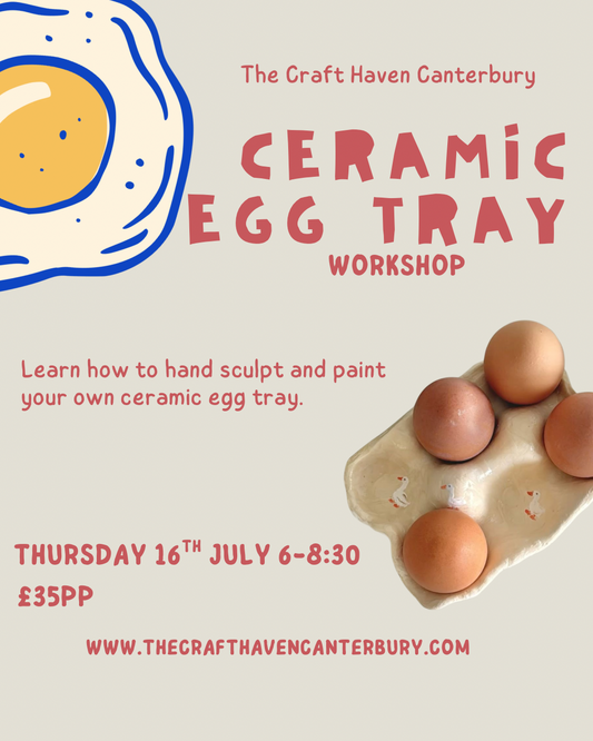 Ceramic Egg Tray Workshop | Thursday 16th July | 6-8:30pm