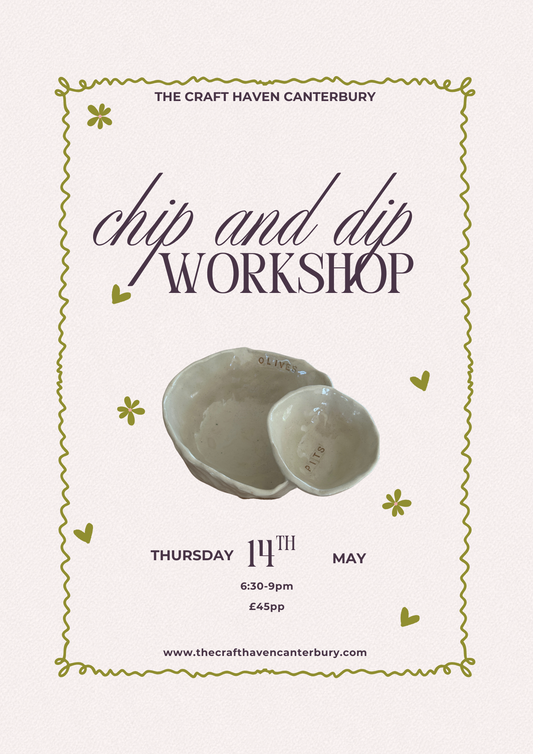 Ceramic Chip and Dip Bowl Workshop | Thursday 14th May | 6:30-9pm
