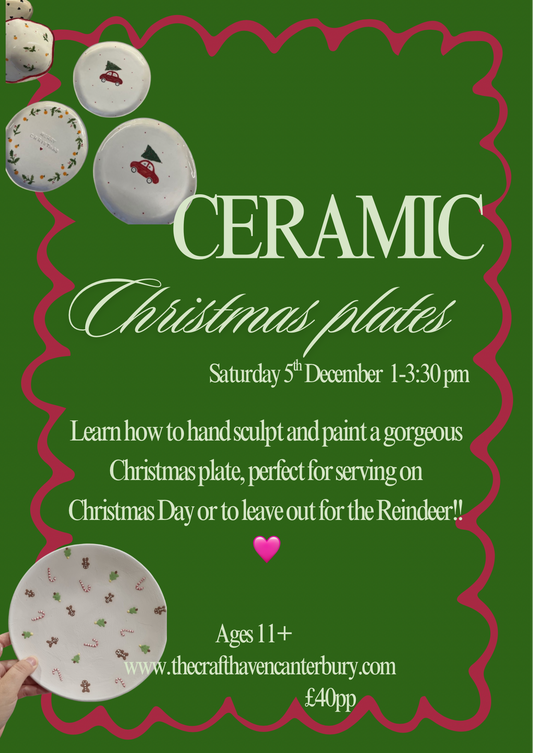 Ceramic Christmas Plates | Saturday 5th December | 1-3:30pm