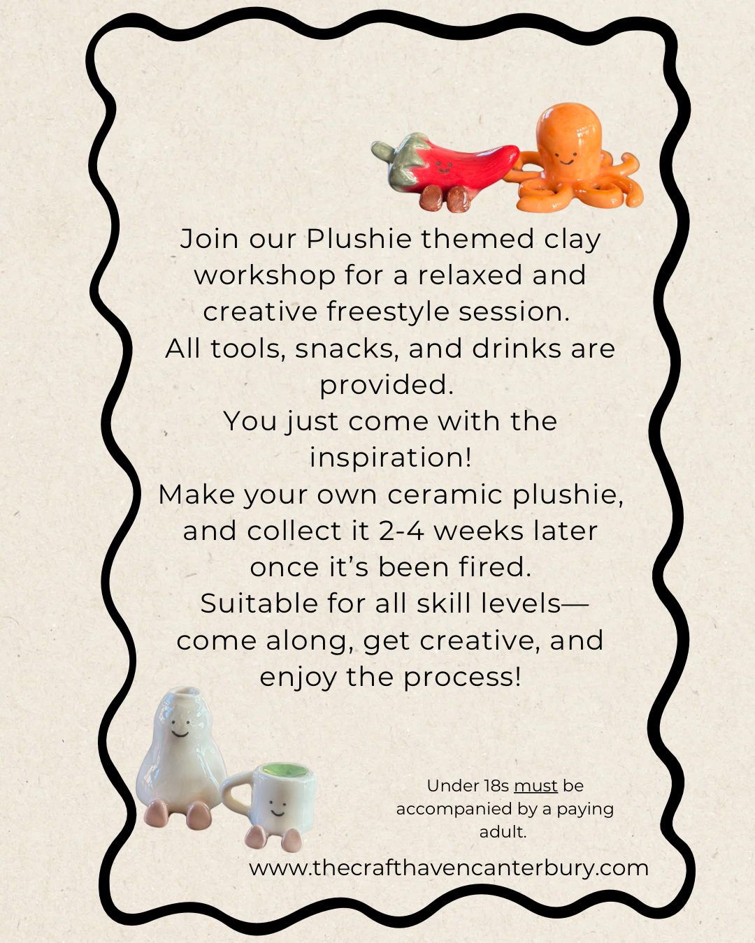 Halloween Plushie-Style Workshop | Friday 3rd October | 6-8:30pm