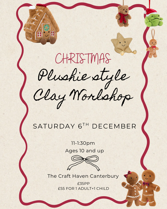 Christmas Plushie-Style Workshop | Saturday 6th December | 11-1:30pm