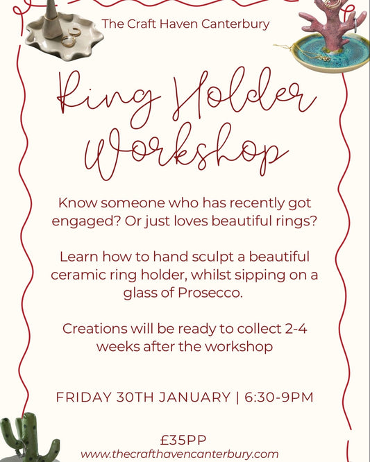Ceramic Ring Holder Workshop | Friday 30th January | 6:30-9pm