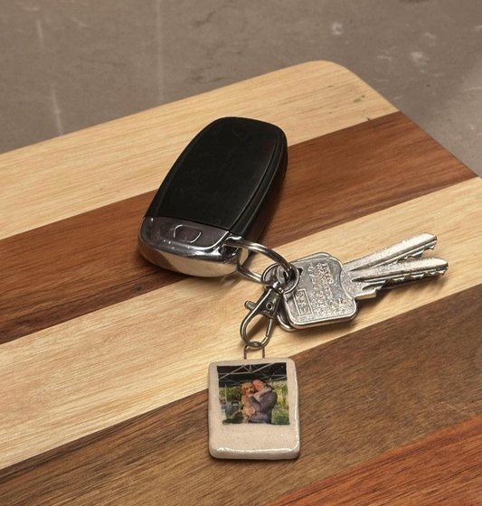 Personalised Polaroid Ceramic Keyring