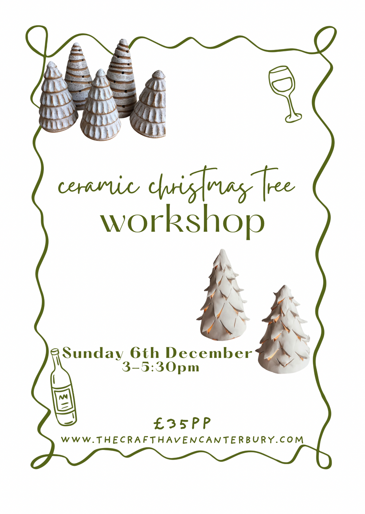Ceramic Christmas Trees Workshop | Sunday 6th December | 3-5:30pm